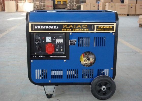 Giai đoạn mở ba pha 6.3kva Máy phát điện Diesel Tiêu thụ nhiên liệu thấp KDE6500X3