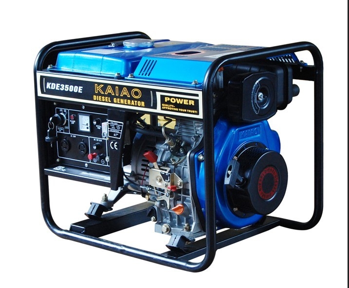Động cơ làm mát bằng không khí Mở Khung máy phát điện diesel 3kw với bình xăng 12.5L