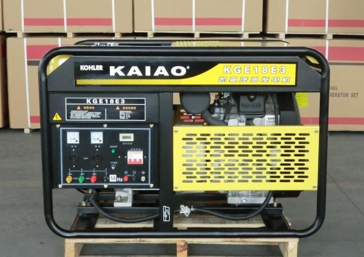OHV 15kva 25L Tank nhiên liệu máy phát điện xăng làm mát bằng không khí hệ thống báo động dầu thấp KGE18E